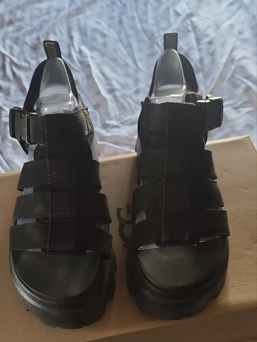 UGG Black Chunky Platform Gladiator Sandals